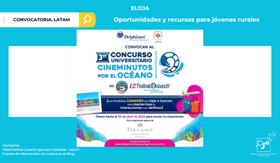 ¡Participa en el Tercer Concurso Universitario Cineminutos por el Océano!