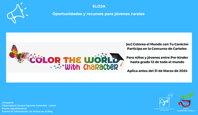 Colorea el Mundo con Tu Carácter Participa en la Concurso de Carteles 2024